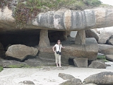 Erica Before Rock Climbing In Galicia